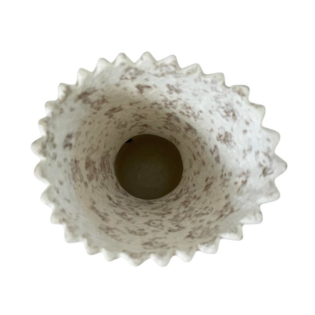 2010s Lemieux Et Cie Textured White Brutalist Vilette Vase. Portugal. 8.25” For Sale - Image 5 of 6