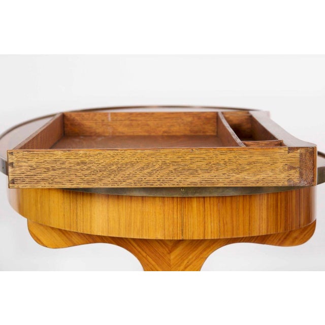 French Marquetry Inlaid 19th Century Writing Table Desk For Sale - Image 17 of 18