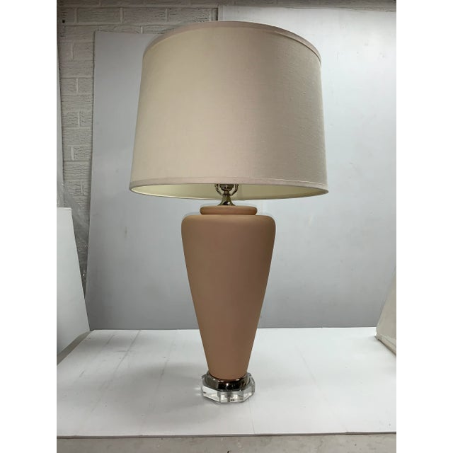 1970s Table Lamp with Shade For Sale In New York - Image 6 of 6