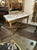 This 19th century French Louis XVI giltwood center table is a stunning addition to any space. Made of carved wood with...