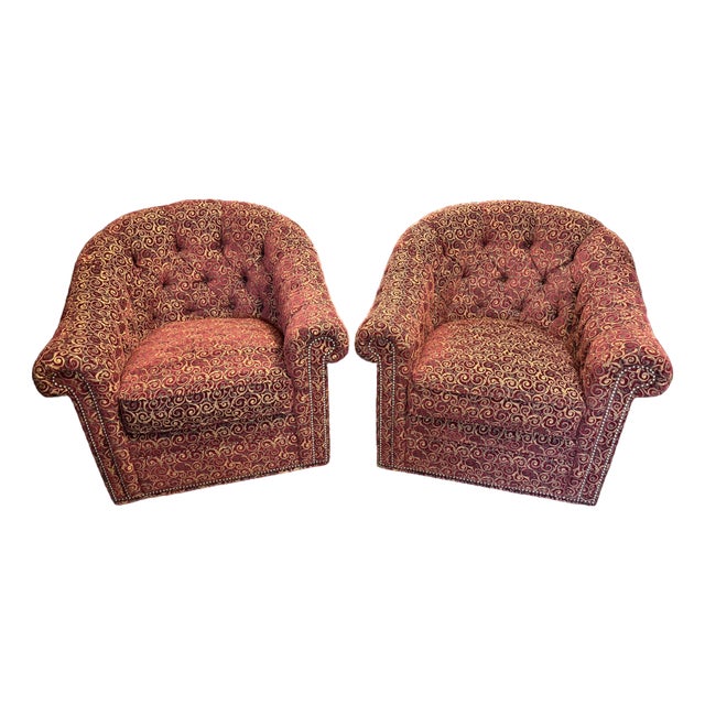 Lexington Furniture Robinson Swivel Chair - A Pair For Sale
