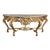 Spanish 19th Baroque Carved & Gilted Walnut Ormolu and Marble Console Table For Sale