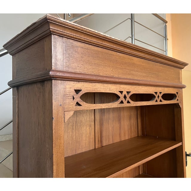 Late 19th Century 19th Solid Oak Bookcase or Etagere With Five Shelves For Sale - Image 5 of 8