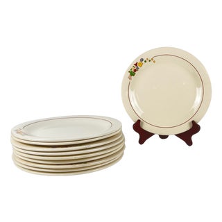 Vintage Dinner Plates from Longwy, 1930s, Set of 10 For Sale