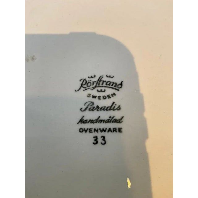 Green 1960s Rorstrand Chicken Ovenware Platter For Sale - Image 8 of 10