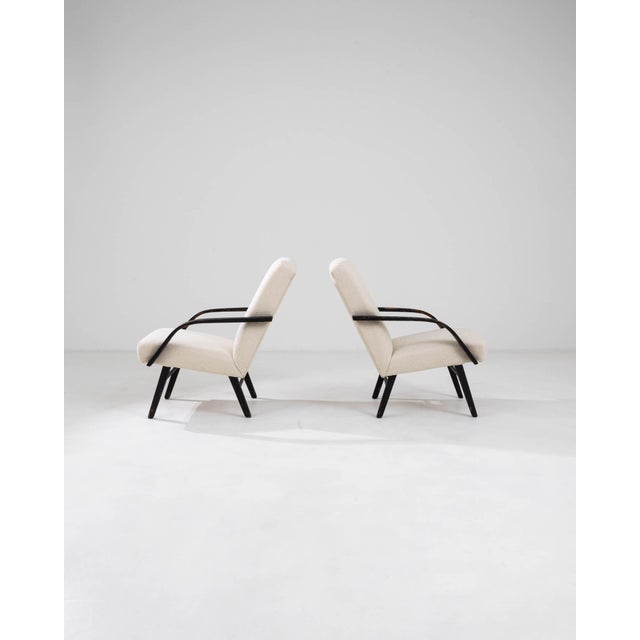 1960s Czechia Upholstered Armchairs - A Pair For Sale - Image 18 of 18