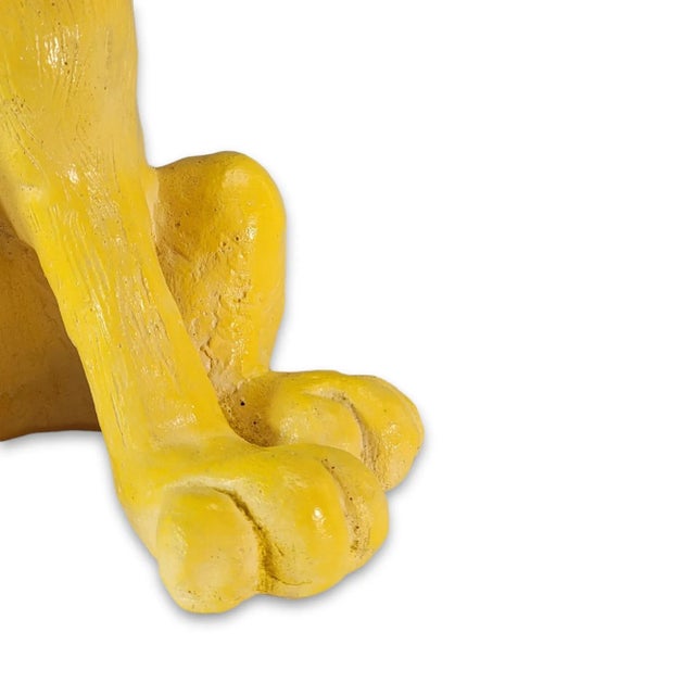 Vintage Large Yellow Male Lion Chalkware Figurine 1970's Cute! For Sale - Image 10 of 13
