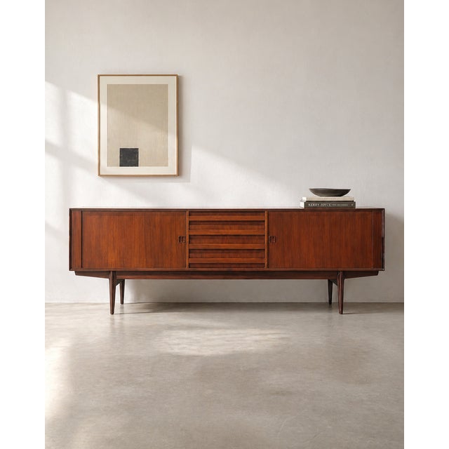 Wood Vintage Teak Paola Sideboard by Oswald Vermaercke for V-Form, 1960s For Sale - Image 7 of 10