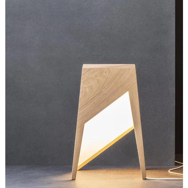 Luise floor lamp by matthias scherzinger dimensions: h 58 x 39 cm materials: oak: white lyed, oil all our lamps can be...