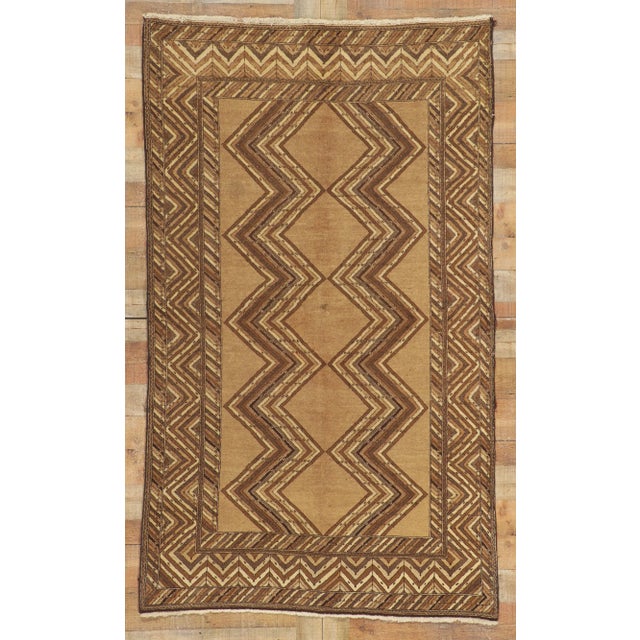 Mid 20th Century Vintage Persian Semnan Rug, 04'05 X 07'07 For Sale - Image 9 of 10