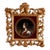 Antique Italian Enamel on Copper Portrait of Classical Woman in Giltwood Frame For Sale