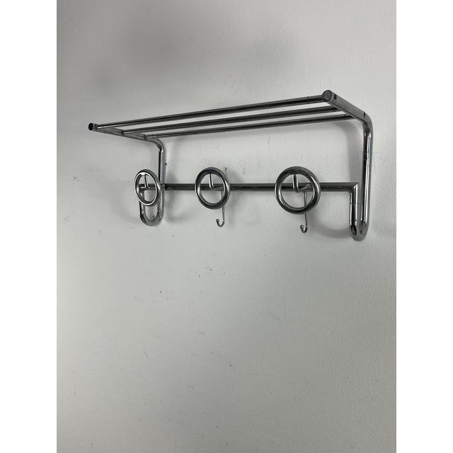 Silver Mid-Century French Steel Coat Hanger, 1950s For Sale - Image 8 of 10