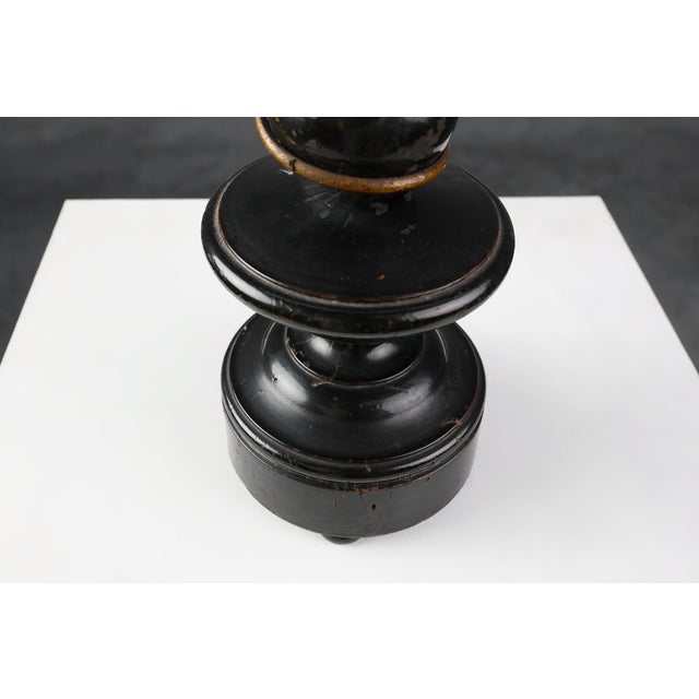 Antique French Wood and Brass Crucifix, 1800s For Sale - Image 5 of 14