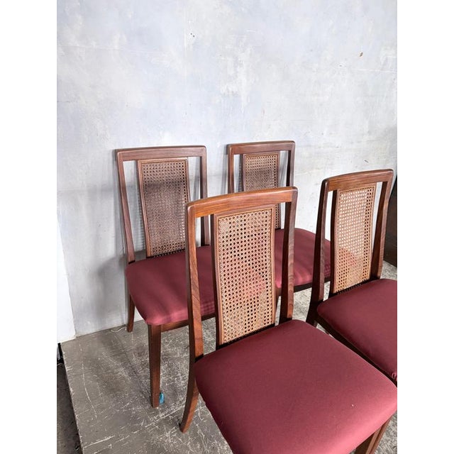 Wood Afromosia Teak and Cane Dining Chairs from G-Plan, Set of 4 For Sale - Image 7 of 10