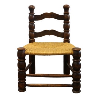 French Fireplace Low Chair, 1950s For Sale