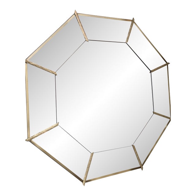 Peach Hexagonal Mirror For Sale