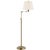 Traditional Visual Comfort Signature Triple Swing Arm Floor Lamp in Hand-Rubbed Antique Brass with Linen Shade For Sale - Image 3 of 3