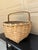 French Country Antique Late 19th Century American Splint Oak Gathering Basket For Sale - Image 3 of 10