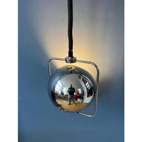 Mid-Century Modern Gepo Eyeball Pendant Lamp in Chrome For Sale - Image 5 of 13