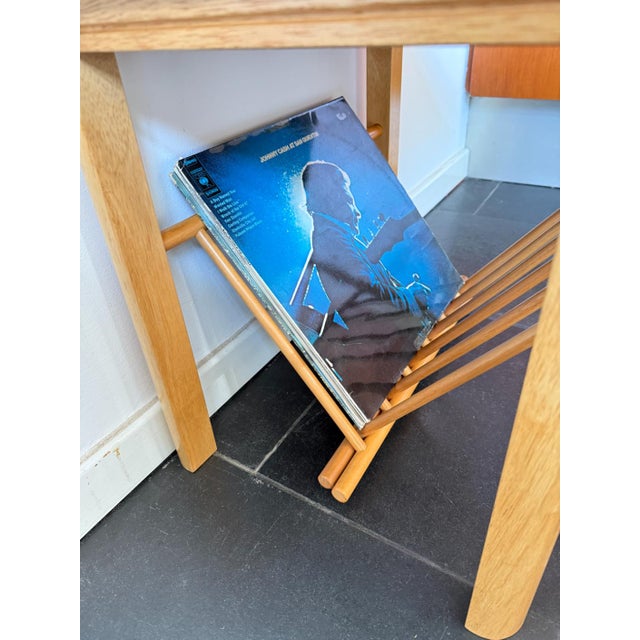 Vintage Wooden Side Table with Magazine Rack, 1970s For Sale - Image 9 of 16