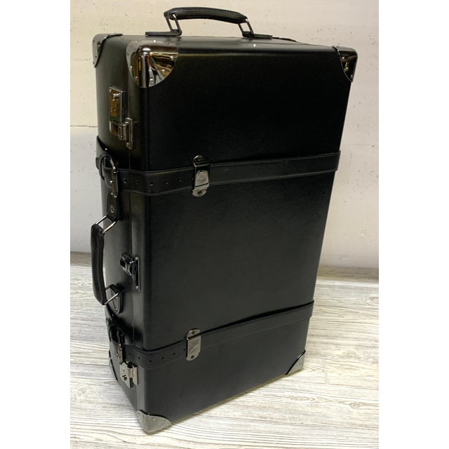 Asprey Londoner Trolley, Black Cross Hatch Suitcase For Sale - Image 17 of 18