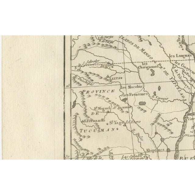 Southern Brazil and Río de la Plata Enlightenment Map by Rigobert Bonne, 1780s For Sale - Image 6 of 12