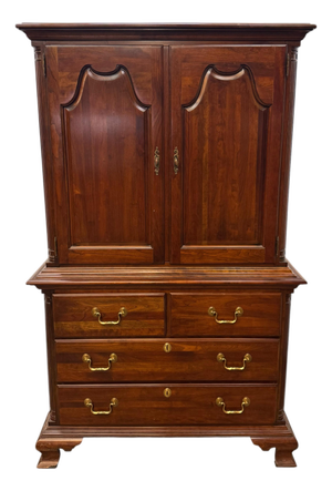 Vintage Jamestown Sterling Chippendale Style Mahogany Armoire