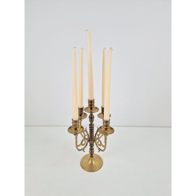 Vintage copper candlestick 5 candles antique 1950 A great copper candlestick with 5 candles dimensions: 35 cm high, 23 cm...