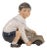 Model 1166 Boy with Car Figurine in Porcelain by Dahal Jensen, Denmark, 1950s For Sale