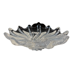1970s Signed Cofrac Art Verrier French Crystal Centerpiece Bowl