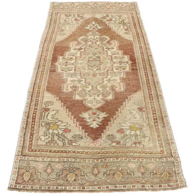 Modern Vintage Turkish Oushak Rug, 02'07 X 05'08 For Sale - Image 3 of 9