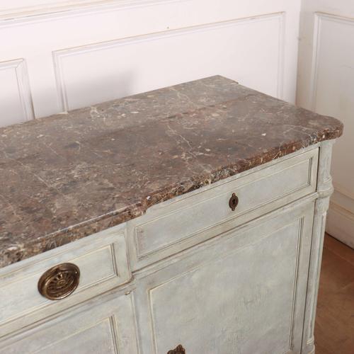French Marble Top Sideboard, 1890s For Sale - Image 10 of 13