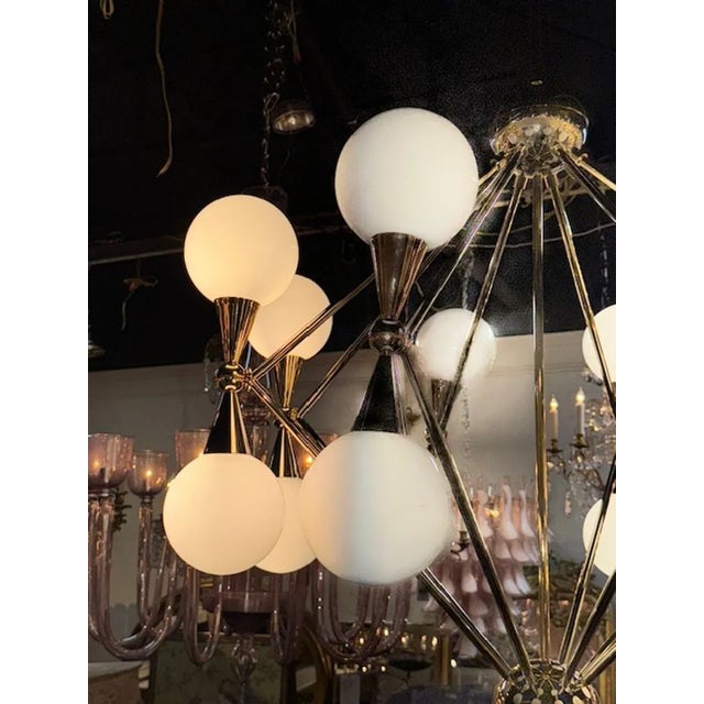 Italian Murano Atom Chandelier For Sale - Image 4 of 5