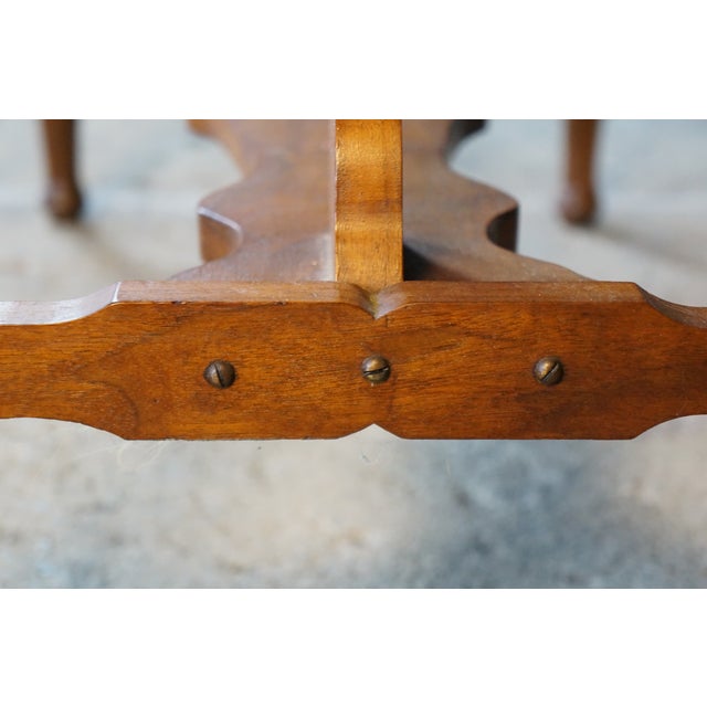 Wood Antique Mission Arts & Crafts Walnut Inlaid Spinet Secretary Desk Console Table For Sale - Image 7 of 18