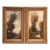 Mid 20th Century Pair of Mid-Century French Vertical Landscapes Oil Paintings Barbizon Style, Framed For Sale