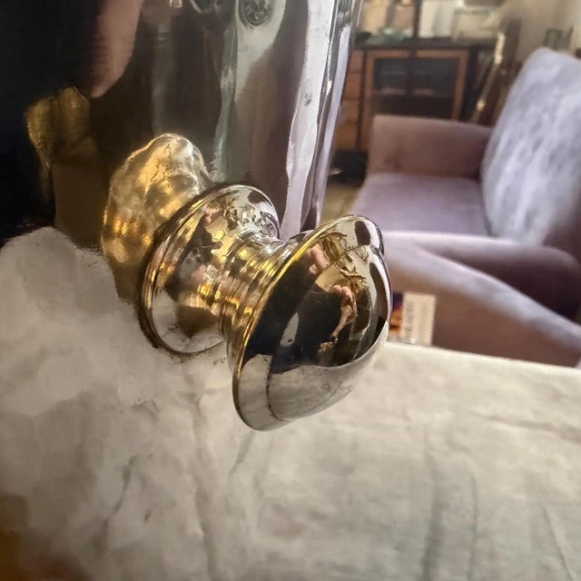 1970s Mid-Century Modern Silver Plated Hammered Italian Wine Cooler For Sale - Image 4 of 11