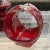 Glass Vintage Red Cased Glass Chalet Sculptural Basket For Sale - Image 7 of 9