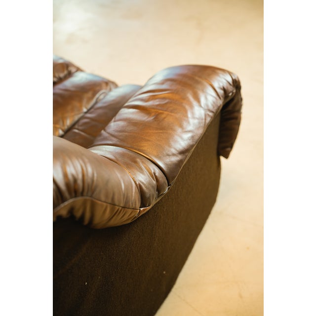 DS600 Non-Stop Snake Sofa in Brown Leather by Ueli Berger for de Sede, 1970s, Set of 16 For Sale - Image 12 of 18
