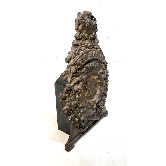 Metal Rare Antique King George v & Queen Mary Our Empire Coronation Cast Iron Bank For Sale - Image 7 of 10