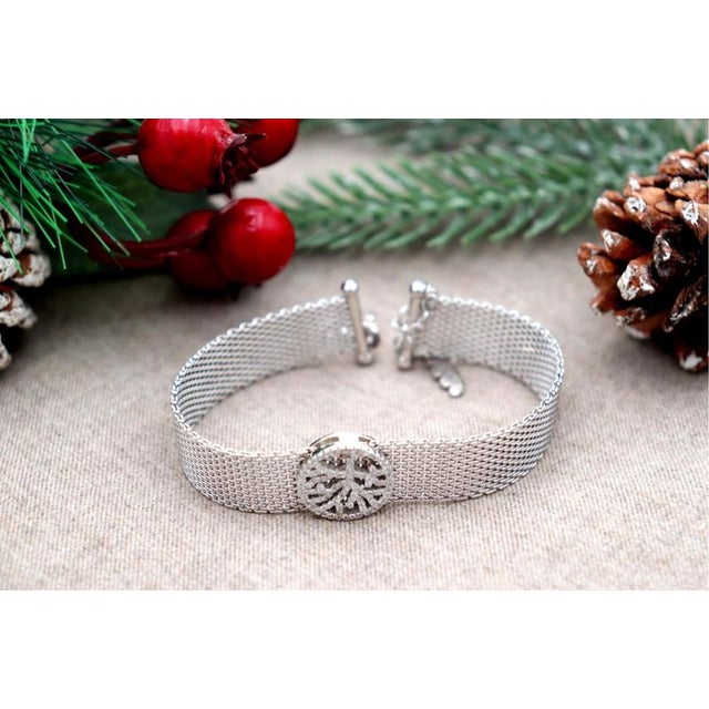 Tree of Life Silver Bracelet For Sale - Image 6 of 7