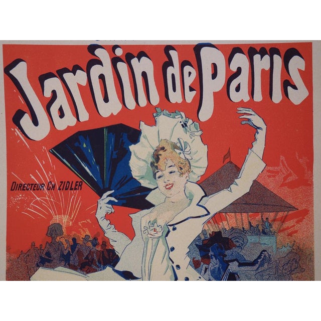 Jules Chéret, Jardin De Paris, 1897, Lithograph For Sale - Image 5 of 7
