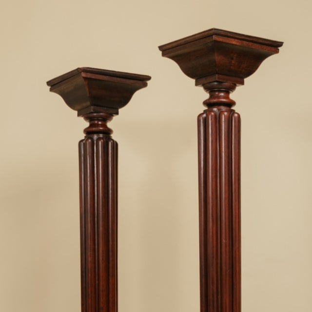 Antique Wooden Pedestals, 1890s, Set of 2 For Sale - Image 3 of 6