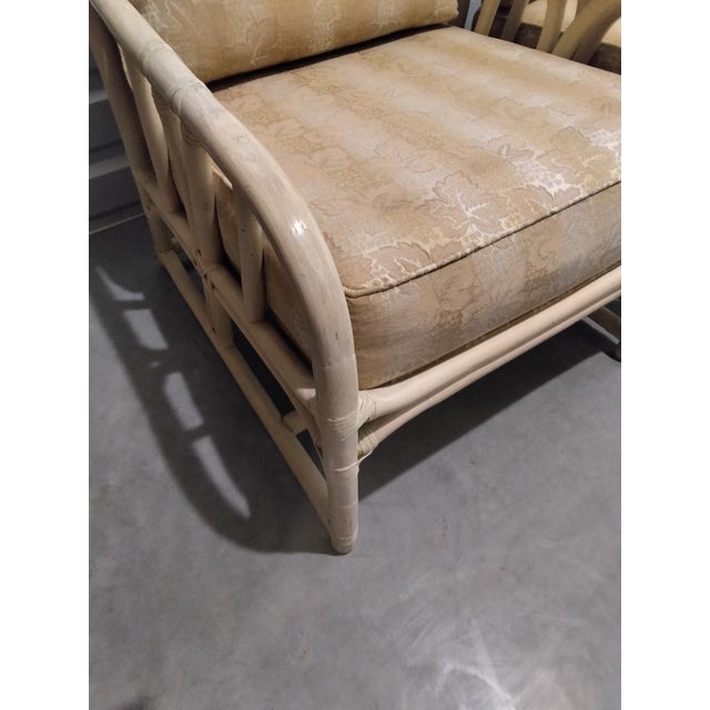These chairs are in wonderful condition I just had new webbing placed in the seating area . You will notice in the...