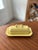 Independence Ironstone buttery yellow butter dish by Castleton China. Made in Japan Mid-20th Century. The pattern and the...
