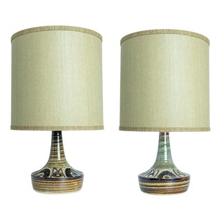 Ceramic Table Lamps by Noomi Backhausen for Soholm, Denmark, 1960s, Set of 2 For Sale