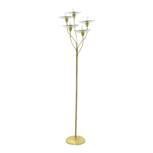 Early 20th Century Pietro Chiesa for Fontana Arte Brass & Murano Glass Torchiere