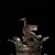 Vintage Archaic Bronze Vase With Crane Finial & Beast Handles – Hu Form Vessel For Sale - Image 9 of 9