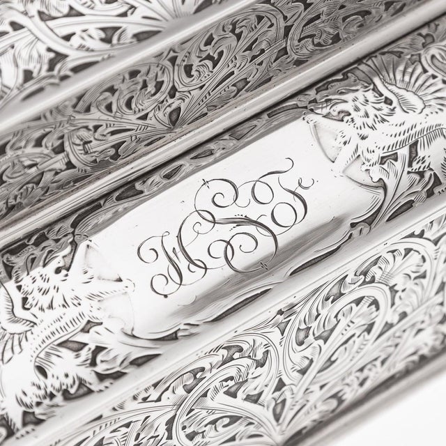 American Silver 3-Tier Cigar Box from Tiffany & Co., 1920s For Sale - Image 11 of 18