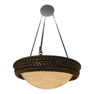 Michael Taylor Alabaster Classical Ceiling Fixture With Stationary Rods -1 For Sale