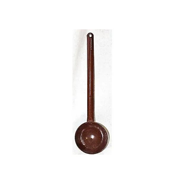 French Enamelware Ladle For Sale - Image 4 of 5